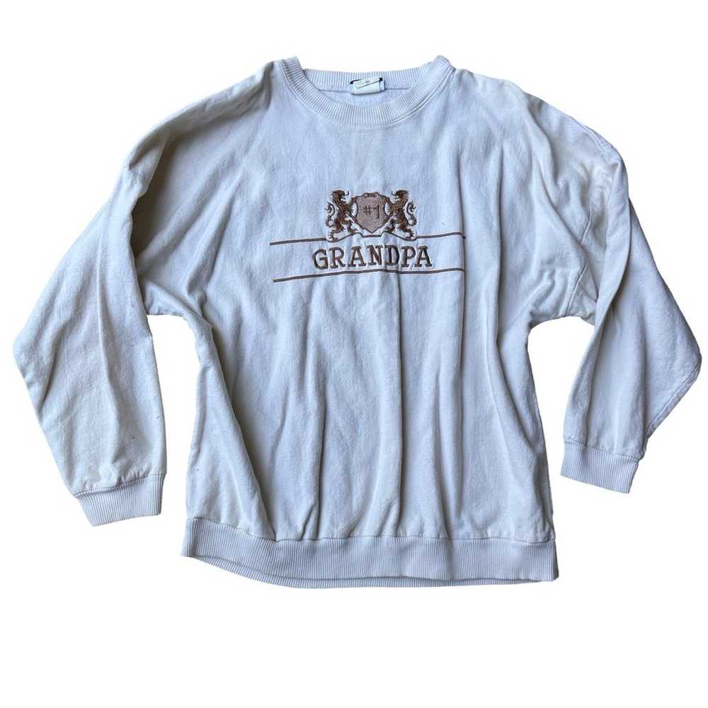 Vintage 90s Grandpa Sweatshirt y2k Funny oversize… - image 2