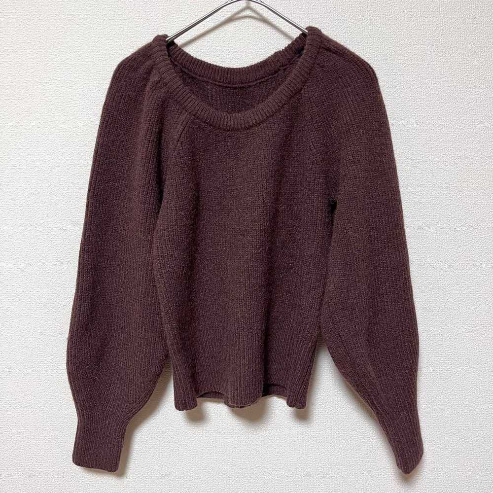 [Women's] Vis Bis Ladies Knit Sweater Brown Simpl… - image 1