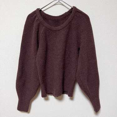 [Women's] Vis Bis Ladies Knit Sweater Brown Simpl… - image 1