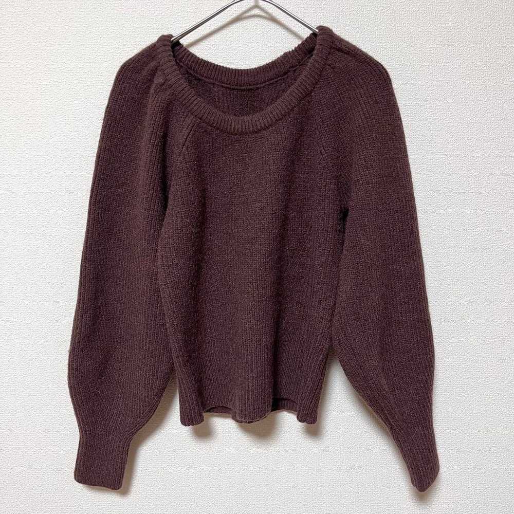 [Women's] Vis Bis Ladies Knit Sweater Brown Simpl… - image 8