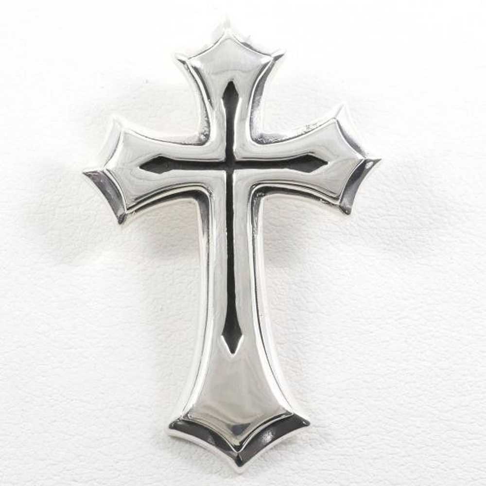 Other Other Zoe Double Cross Silver Pendant Top M… - image 1