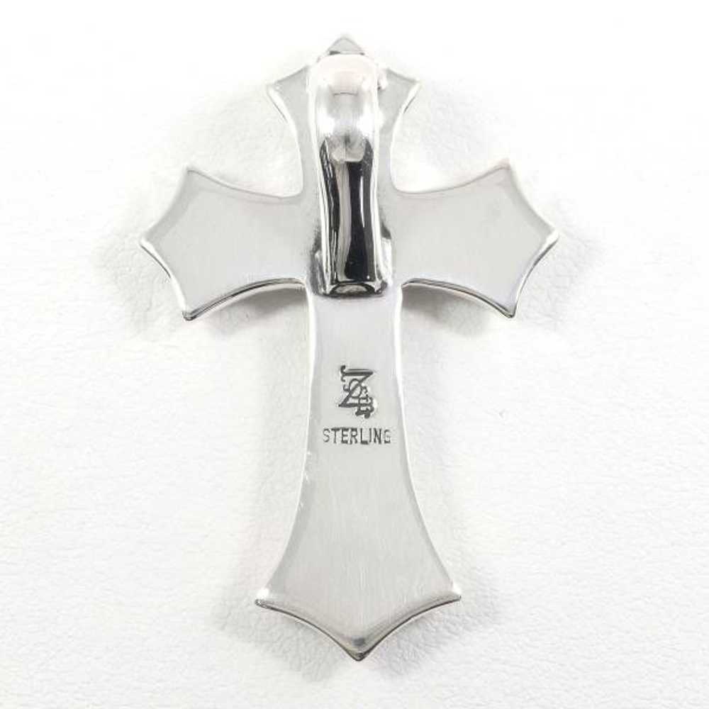 Other Other Zoe Double Cross Silver Pendant Top M… - image 2