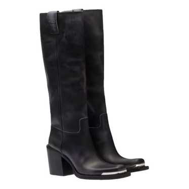 Miu Miu Leather riding boots - image 1