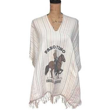 Paso Fino Orgullo Colombiano Vintage Cream Fringe… - image 1