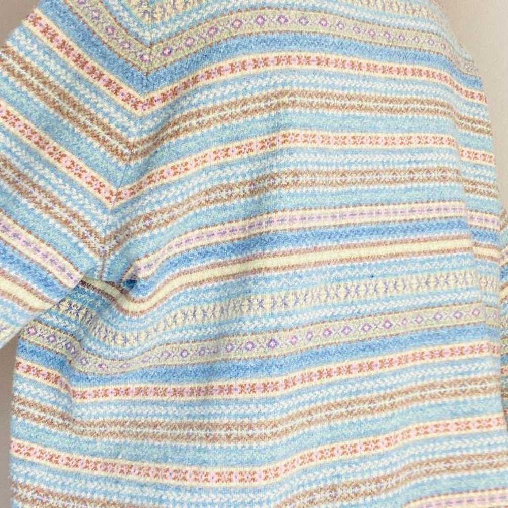 Lauren Ralph Lauren Blue Fair Isle Stripe Lambswo… - image 6