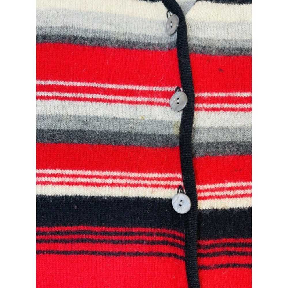 Vintage 90s Womens 1W Color Block Striped Wool Bu… - image 5