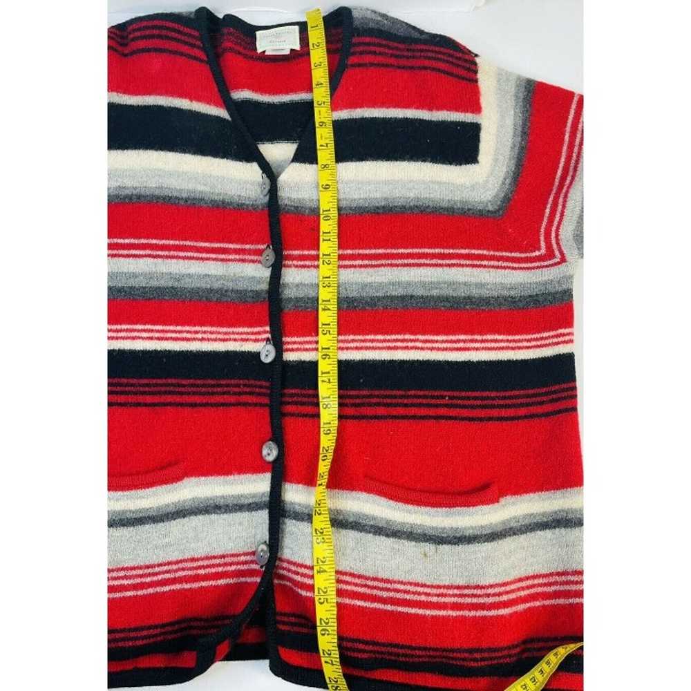 Vintage 90s Womens 1W Color Block Striped Wool Bu… - image 7