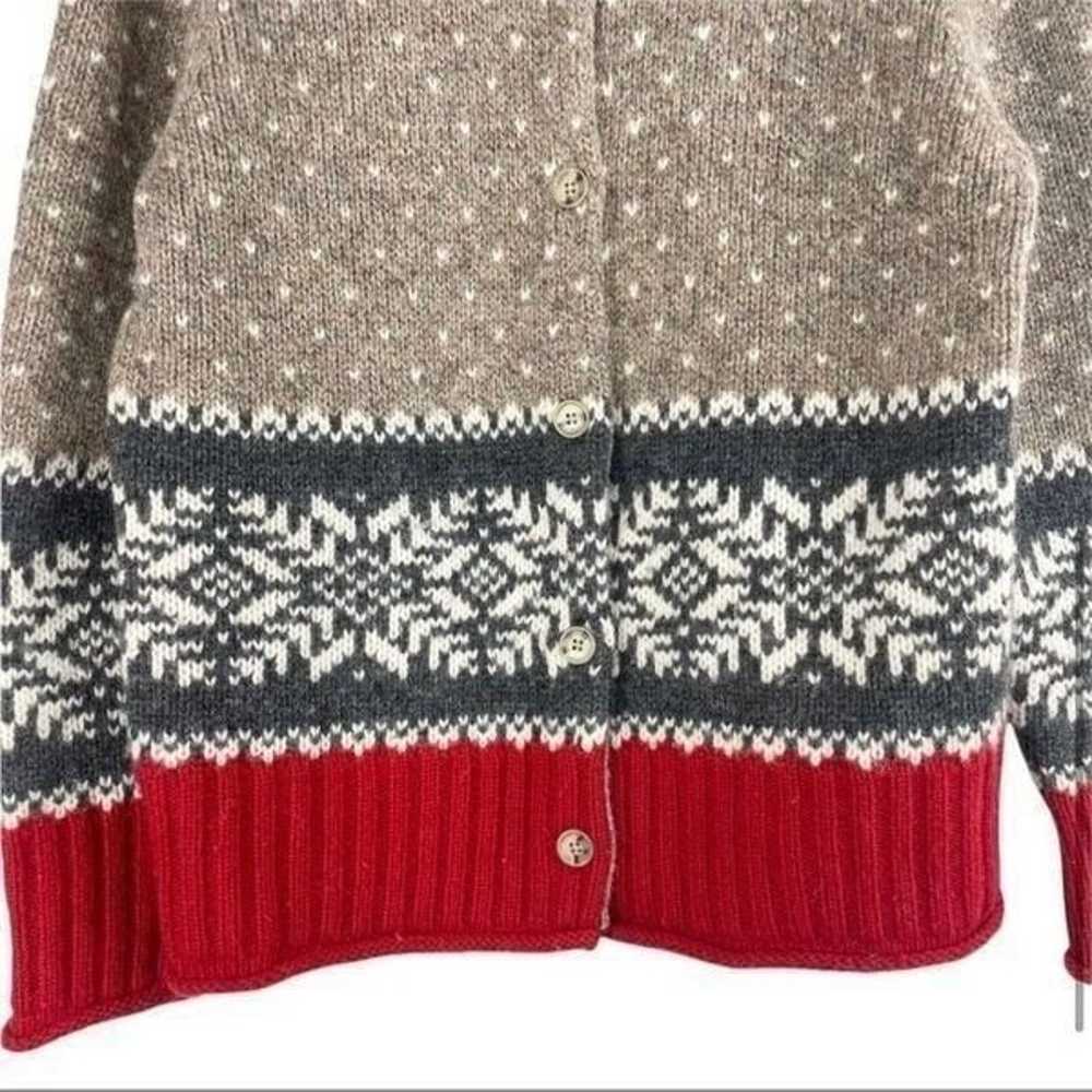 Vintage Eddie Bauer Wool Alpaca Fair Isle nordic … - image 4