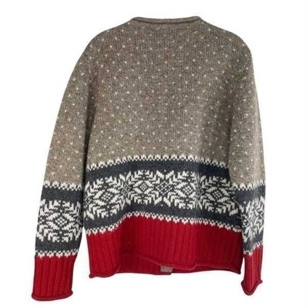 Vintage Eddie Bauer Wool Alpaca Fair Isle nordic … - image 5