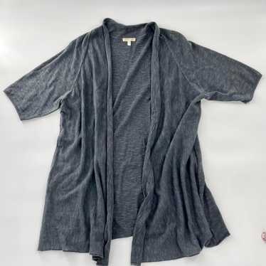 Eileen Fisher Open front Longline Cardigan Sweater