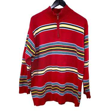 Vintage Lauren Ralph Lauren| 90s Boxy Red Sweater… - image 1