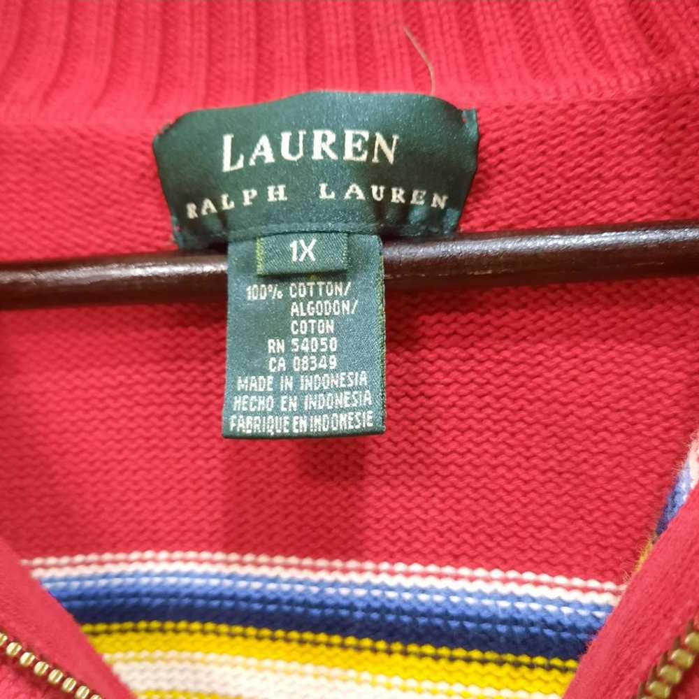 Vintage Lauren Ralph Lauren| 90s Boxy Red Sweater… - image 3