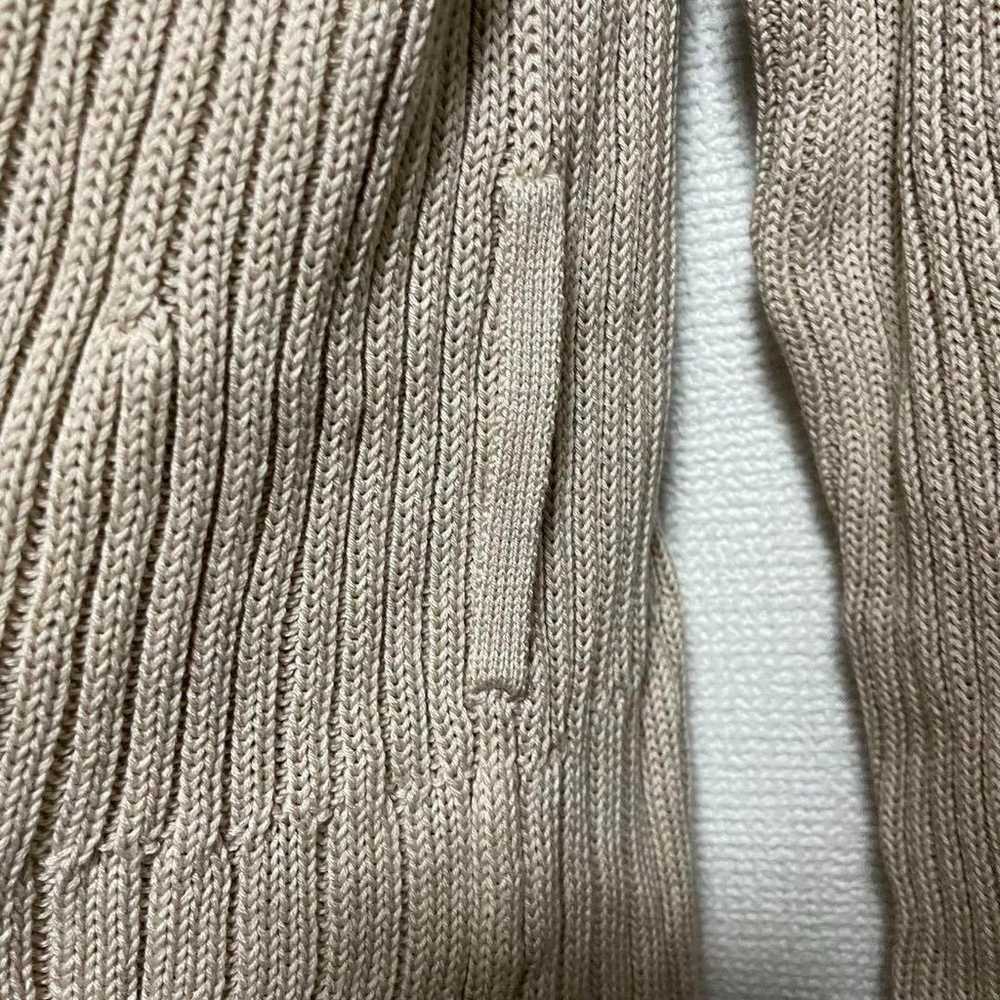 Dudu knit sweater women beige switching thick boa… - image 8