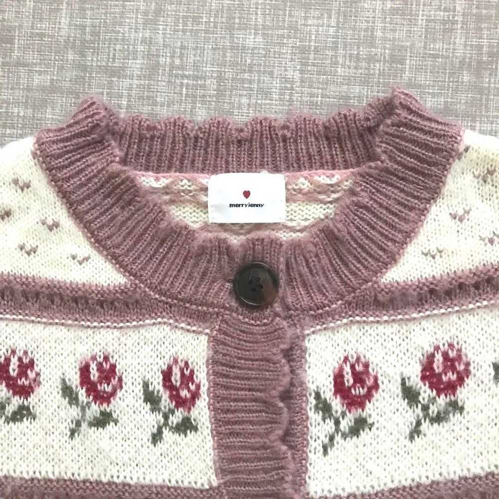 merry jenny flower garden knit cardigan - image 3