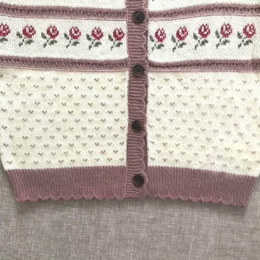 merry jenny flower garden knit cardigan - image 5