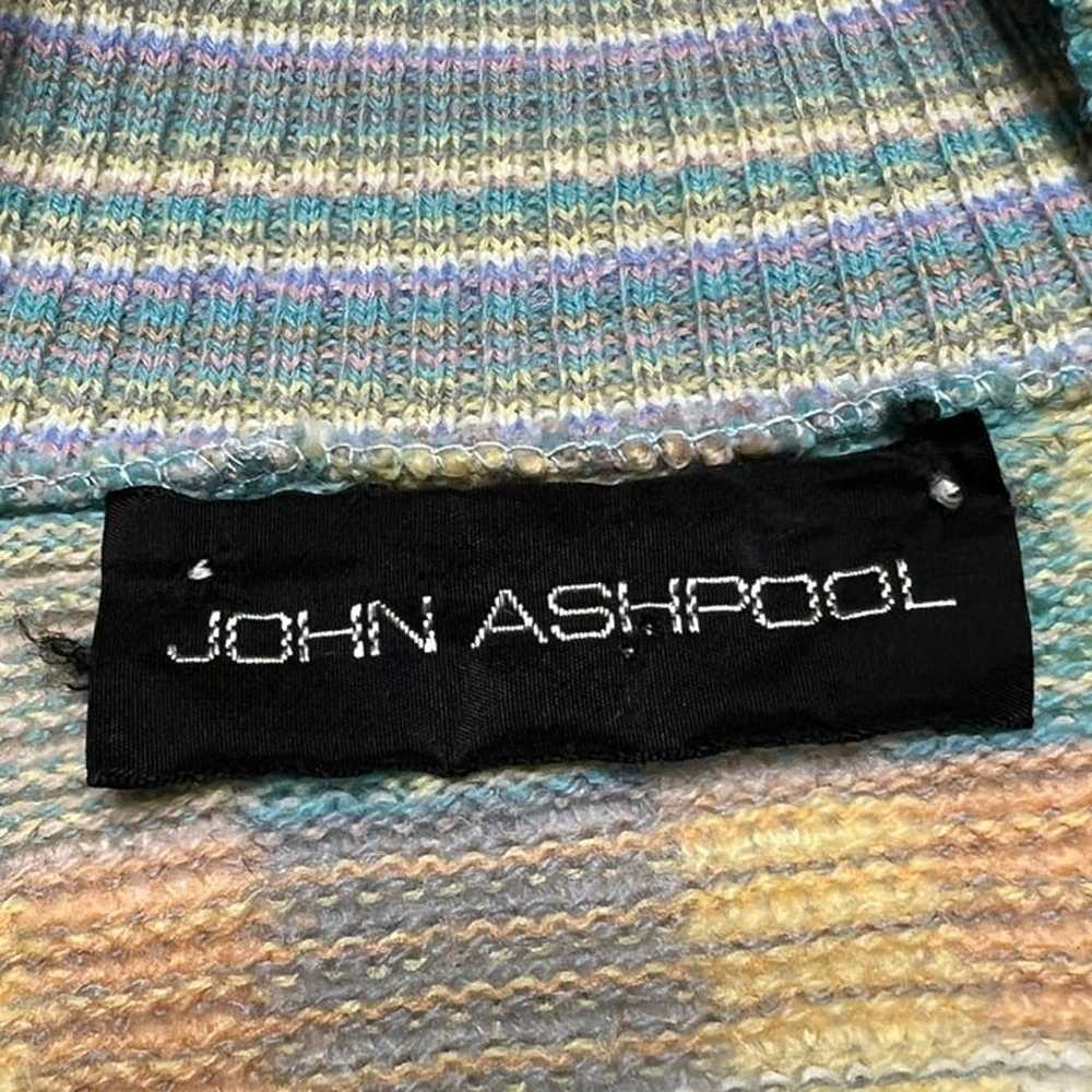 John Ashpool Vintage Geometric Checkered Knit Swe… - image 3