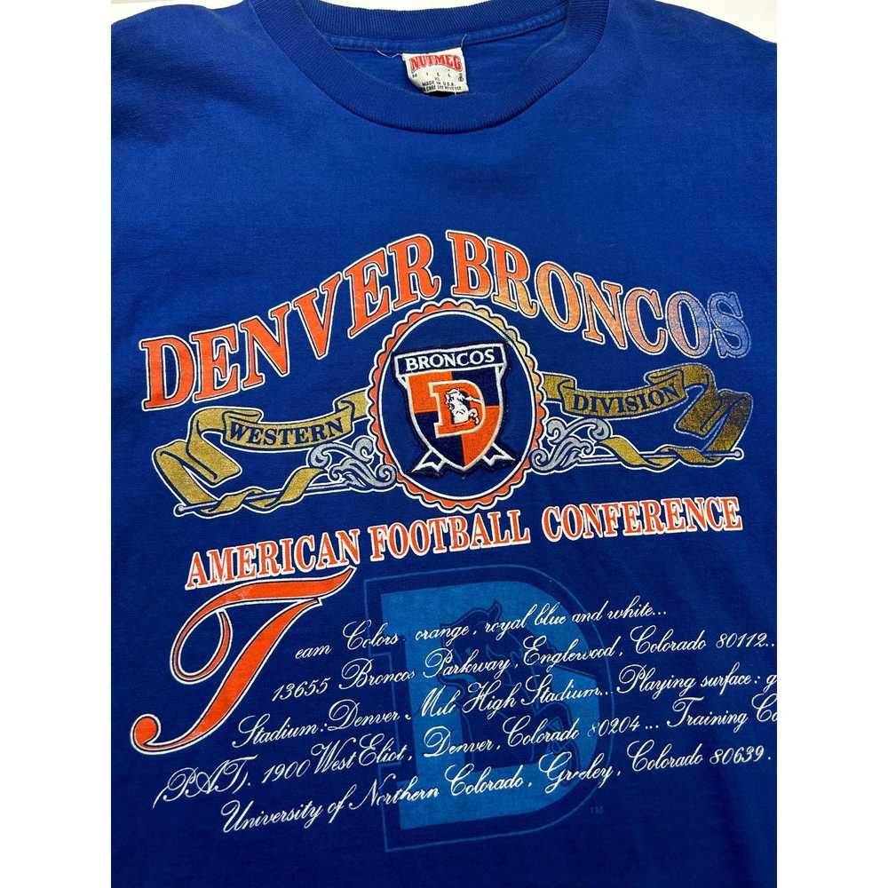 Nutmeg Vintage 90s Denver Broncos NFL Nutmeg T Sh… - image 5