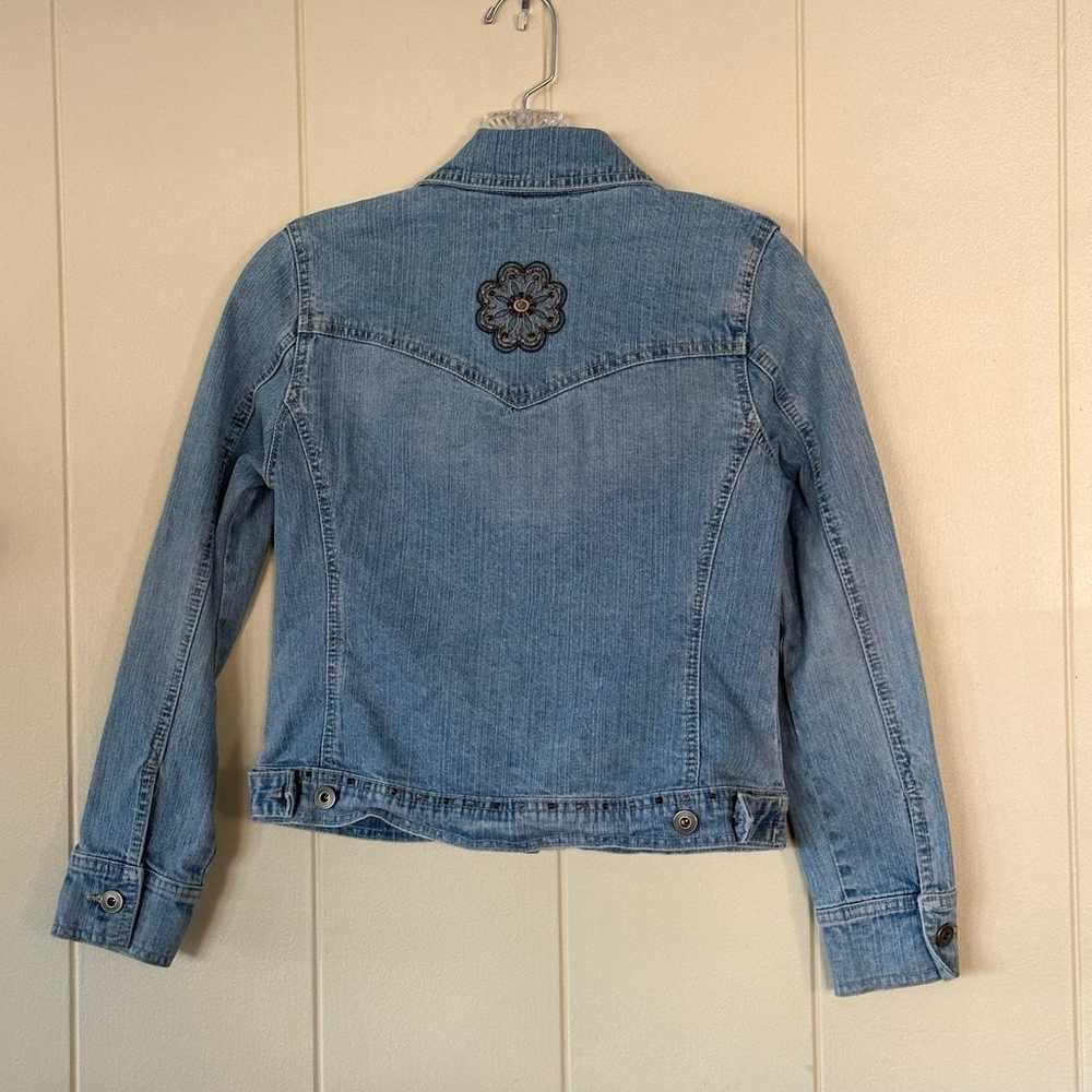 Style and Co. Petite Cropped Beaded Jean Jacket - image 4