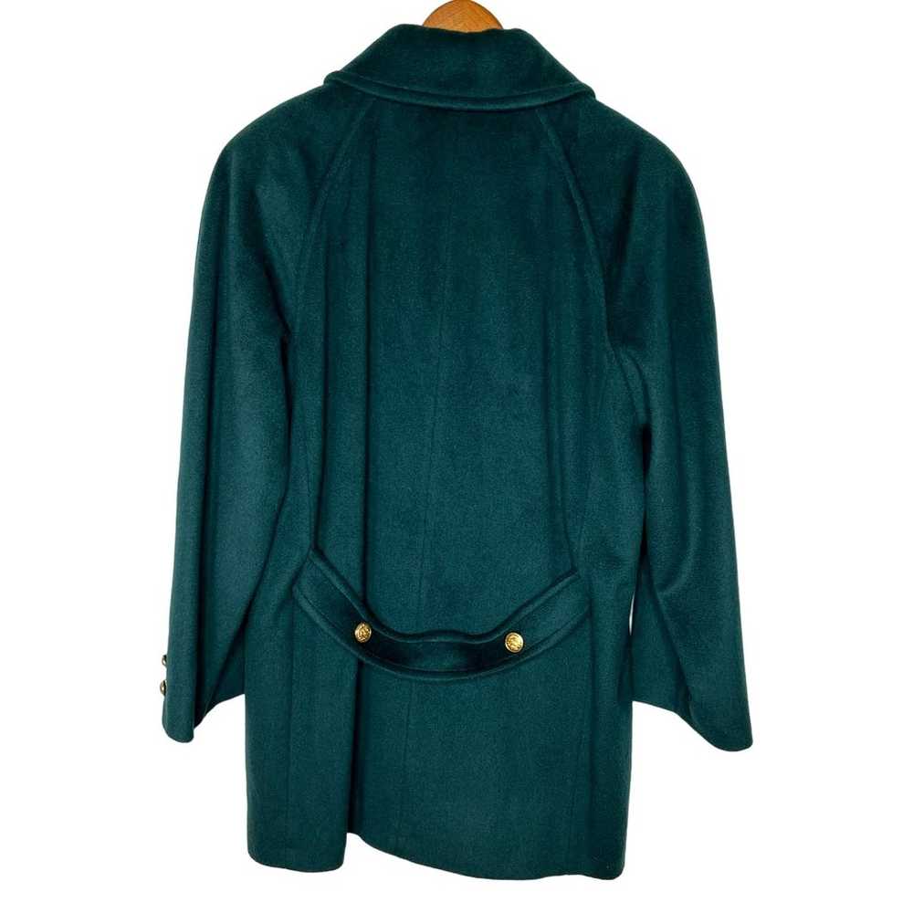 Talbots 14 Emerald Green Double Breasted Wool Coa… - image 2