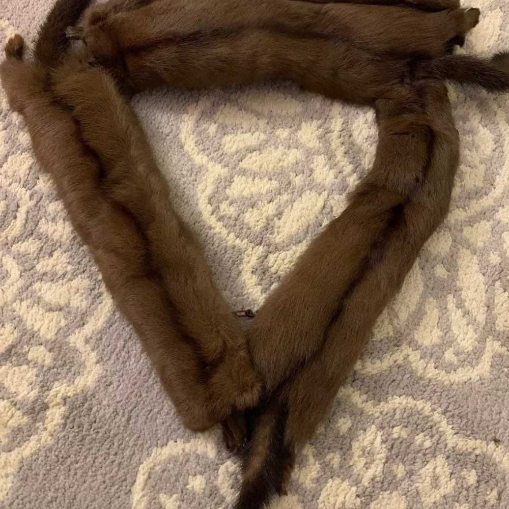 Vintage mink fur stole - image 1