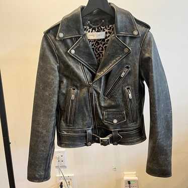 Golden Goose Leather Biker Jacket