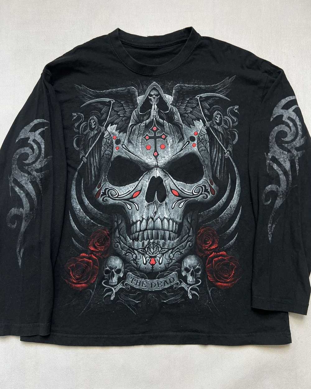 Skulls × Vintage Longsleeve The Dead skull print … - image 4