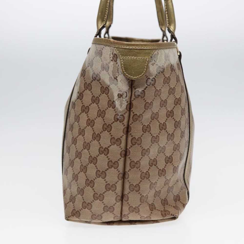 Gucci GUCCI GG Crystal Tote Bag Gold Beige 197953… - image 4