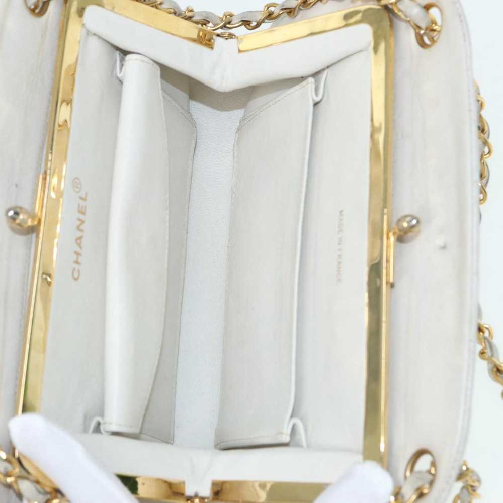 Chanel CHANEL V Stitch Chain Hand Bag Leather Whi… - image 11