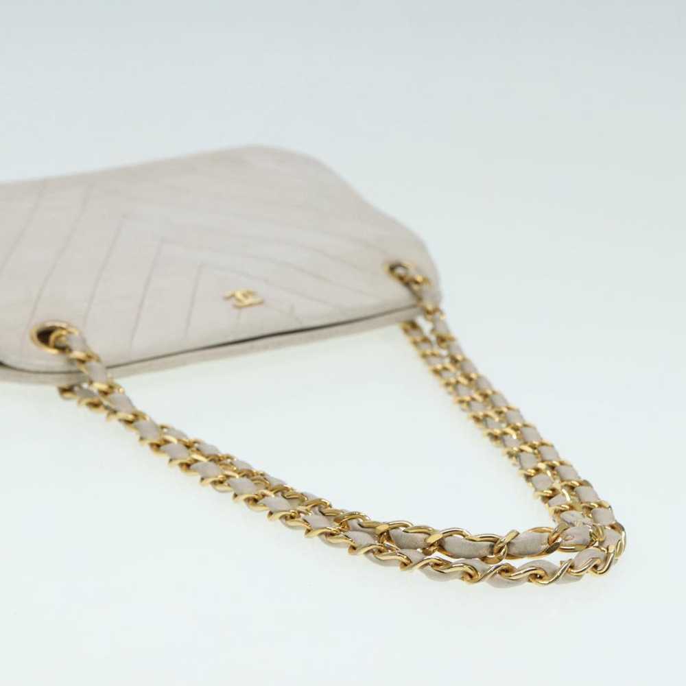 Chanel CHANEL V Stitch Chain Hand Bag Leather Whi… - image 7