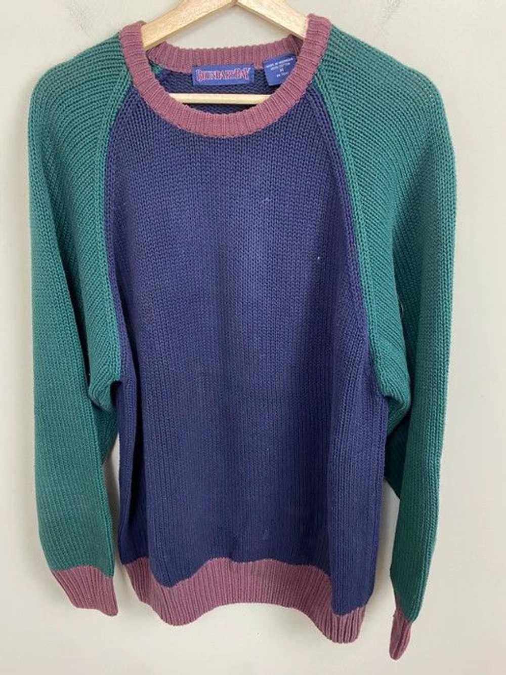 Coloured Cable Knit Sweater × Vintage Vintage Col… - image 1