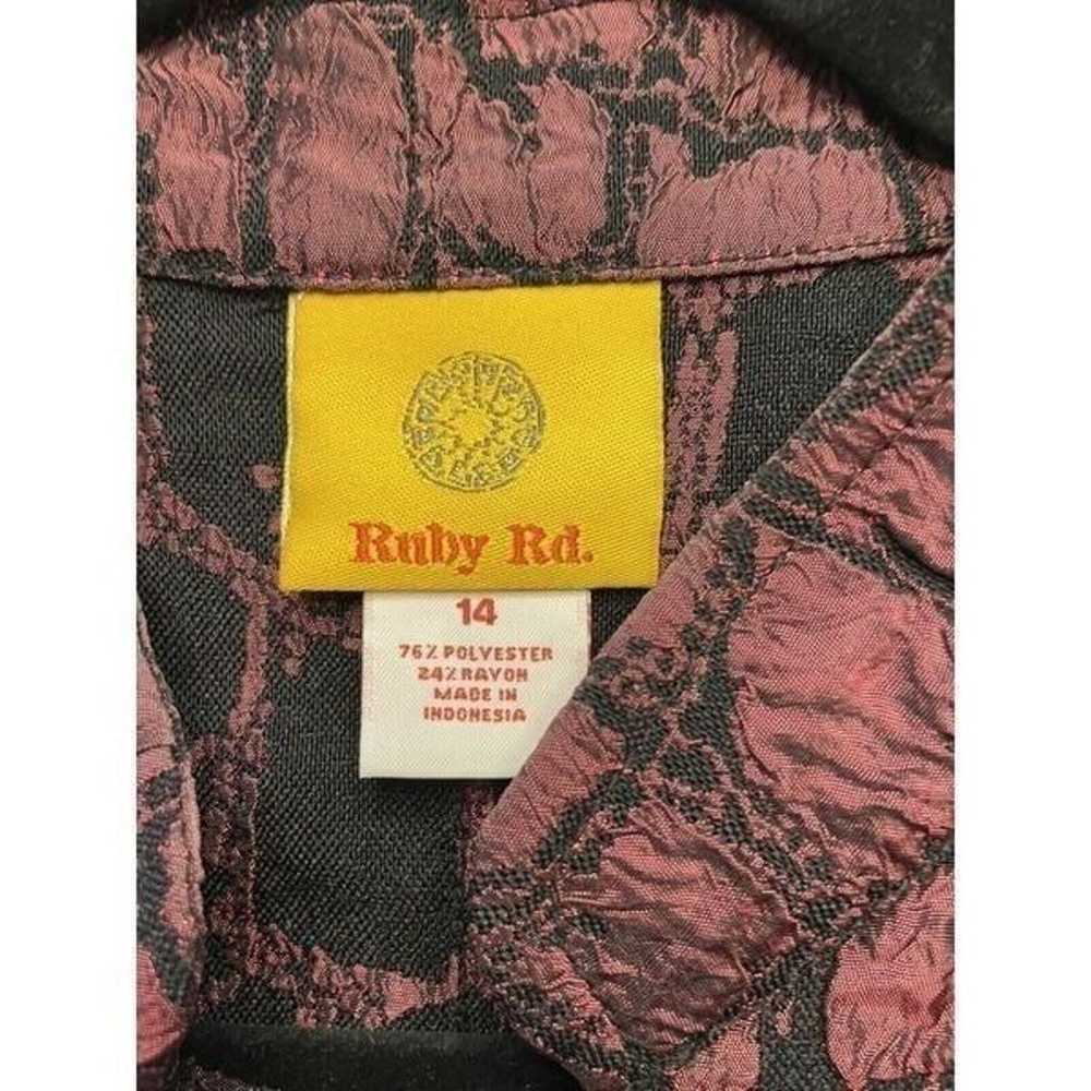 Ruby Rd Geometric Design Reddish-Brown Black Jack… - image 4