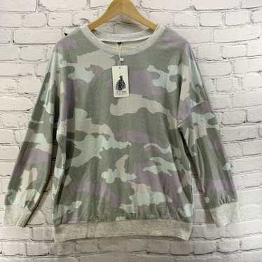 Vintage BTFBM Sweater Womens Sz M Pullover Camo Pr