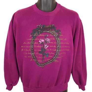 Vintage Vintage Flower Sweatshirt Mens Size Mediu… - image 1