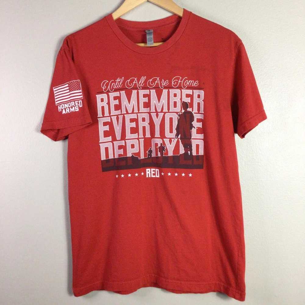 Next Level RED Honored Arms Memorial Day T Shirt … - image 1