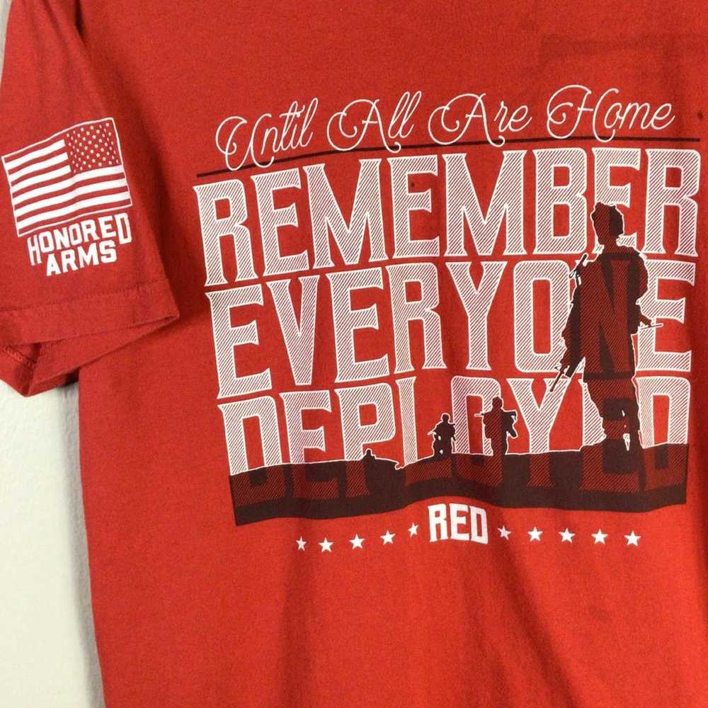 Next Level RED Honored Arms Memorial Day T Shirt … - image 2