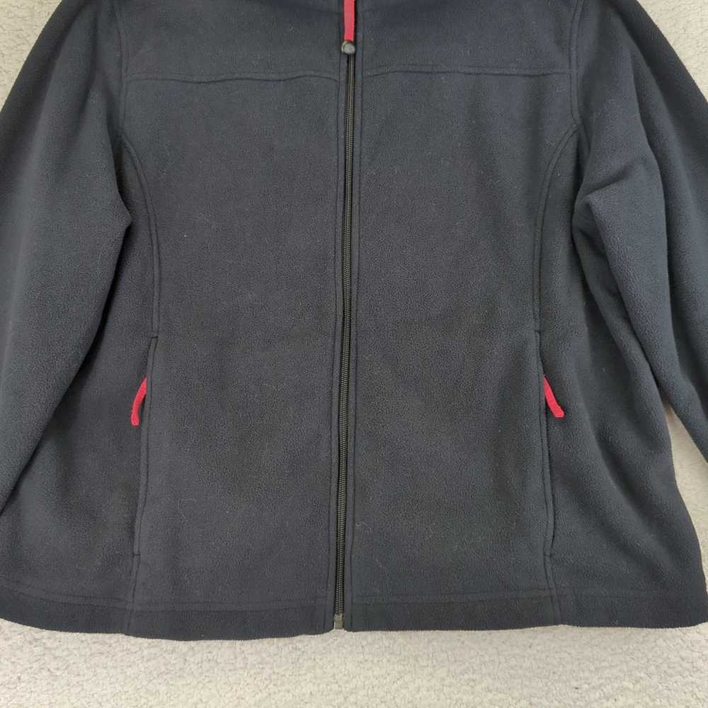 L.L. Bean Black Full Zip Fleece Jacket Women's Si… - image 4