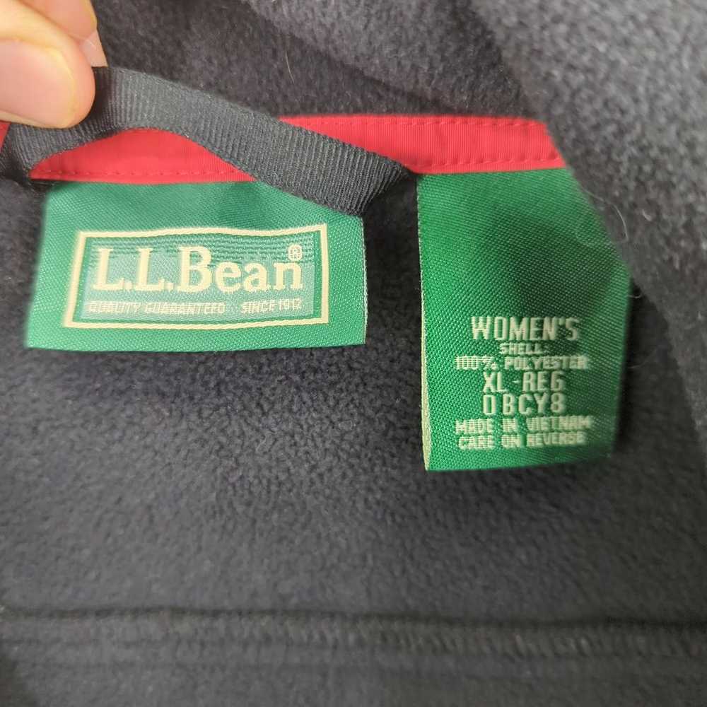 L.L. Bean Black Full Zip Fleece Jacket Women's Si… - image 7