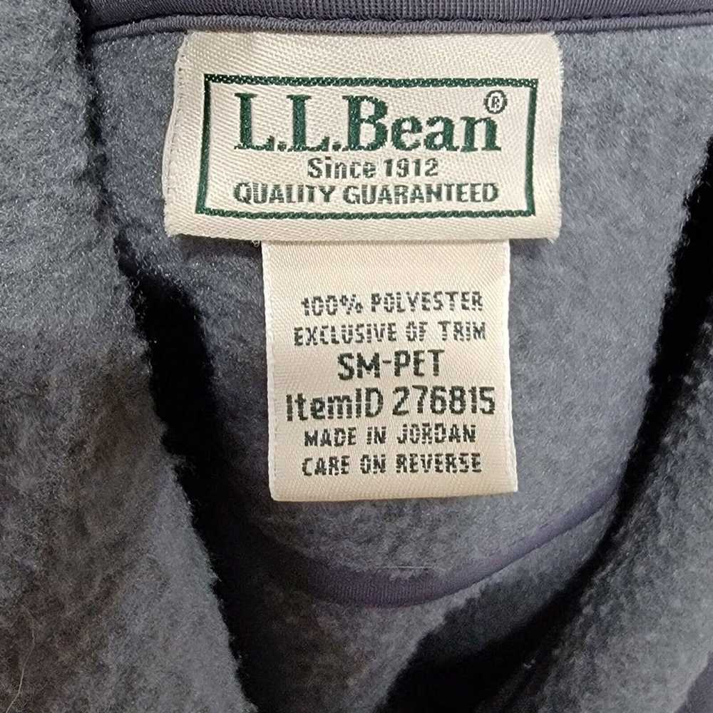 L. L. Bean Vintage Grey Front Fleece Button Up Ja… - image 3