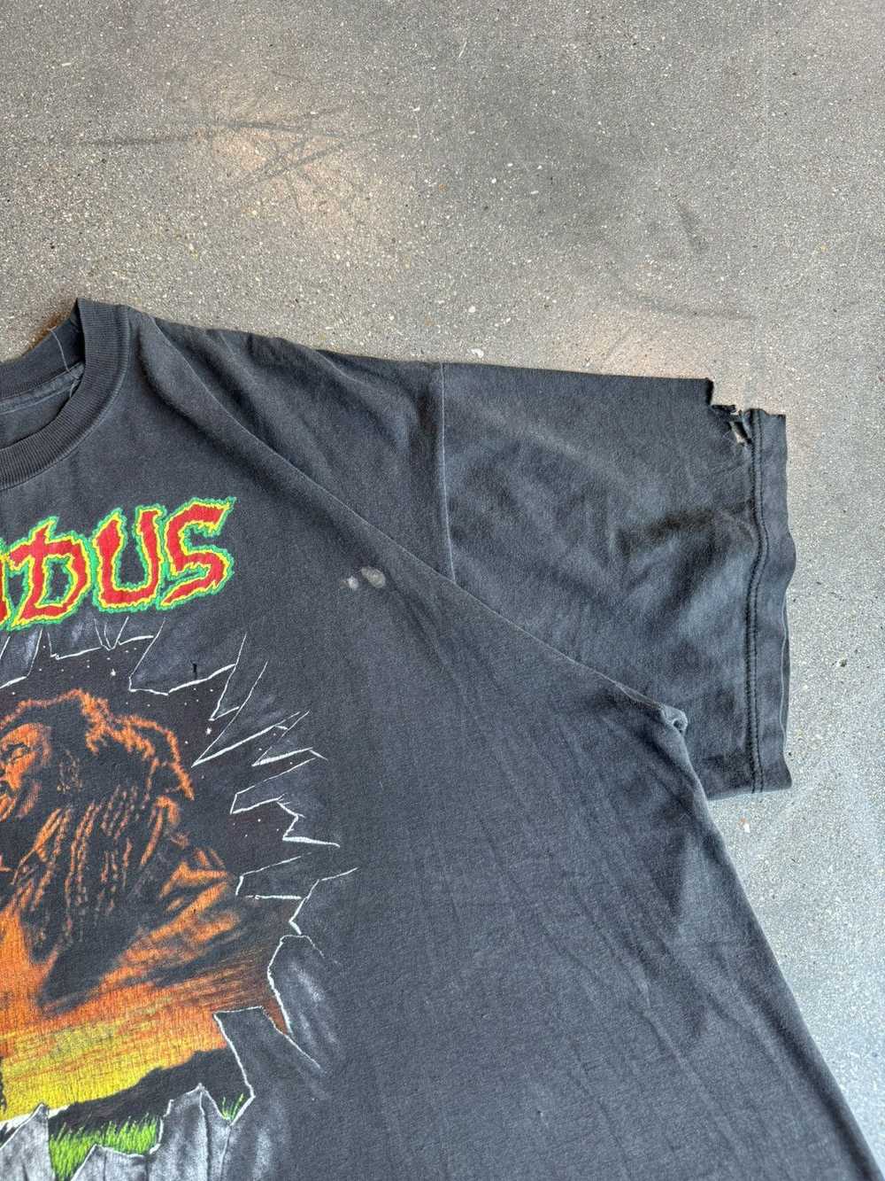 Vintage Bob Marley Exodus T-Shirt Distressed Fade… - image 2