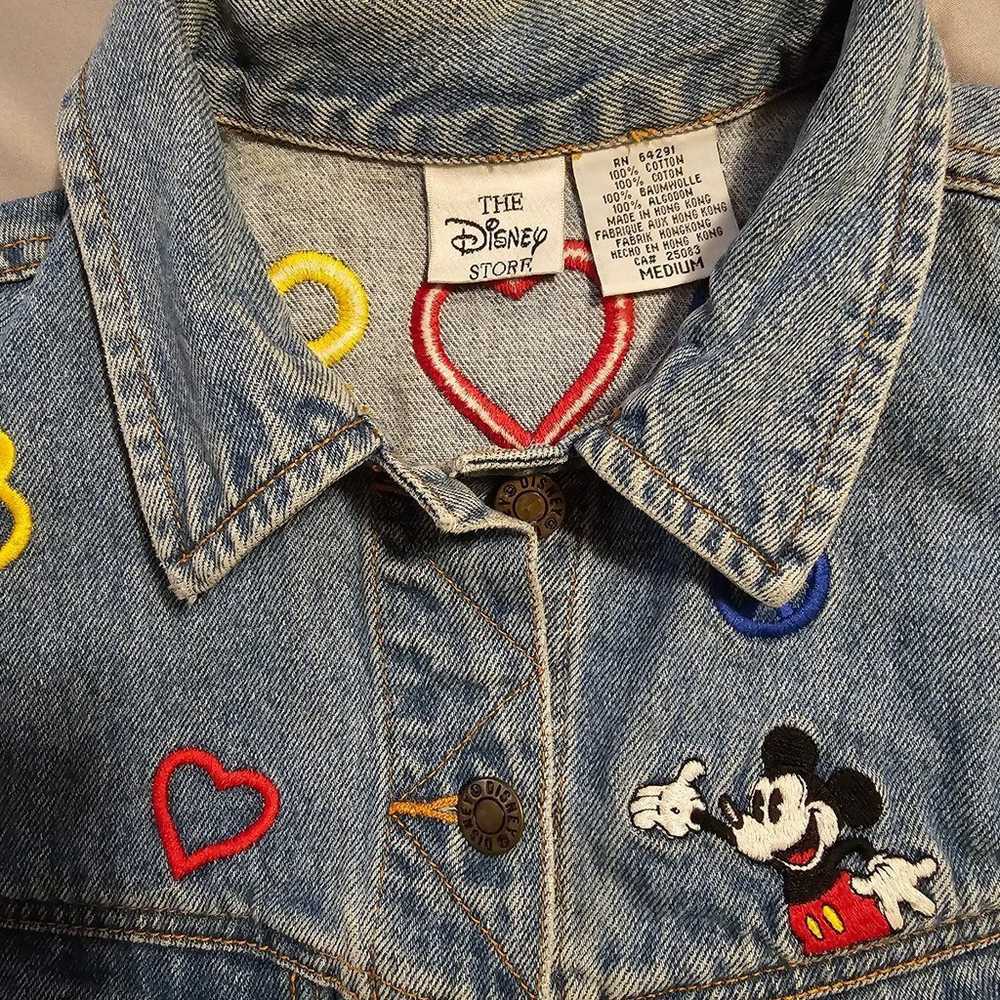 Vintage Disney Denim Vest * Peace Love & Mickey M… - image 3