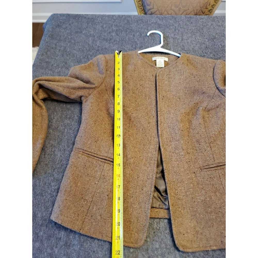 Vintage Orvis Women's Brown Wool Long Sleeve Slim… - image 11