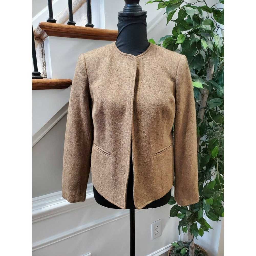 Vintage Orvis Women's Brown Wool Long Sleeve Slim… - image 12