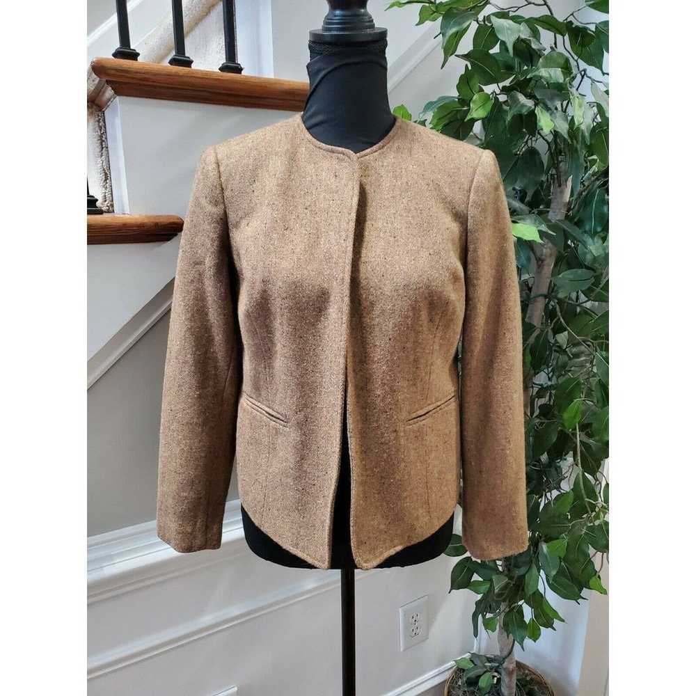 Vintage Orvis Women's Brown Wool Long Sleeve Slim… - image 1