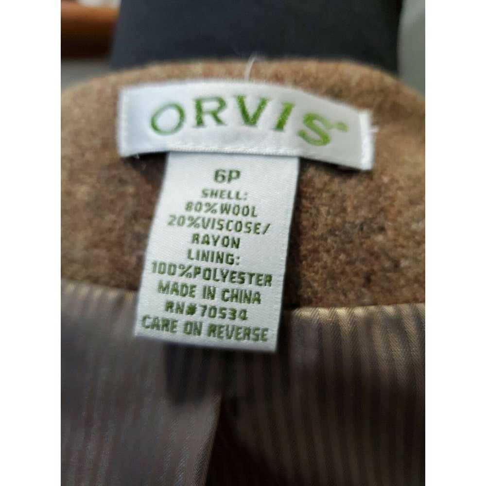 Vintage Orvis Women's Brown Wool Long Sleeve Slim… - image 8