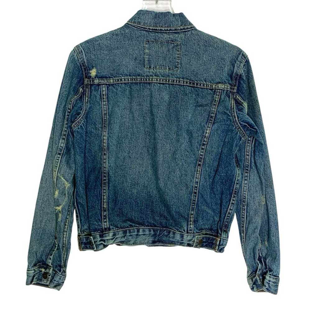 Abercrombie Fitch L Vintage Jean Jacket Distresse… - image 2