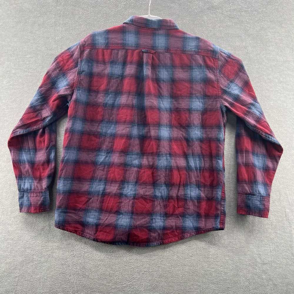 Eddie Bauer Authentic Red Plaid Flannel Shirt wit… - image 2