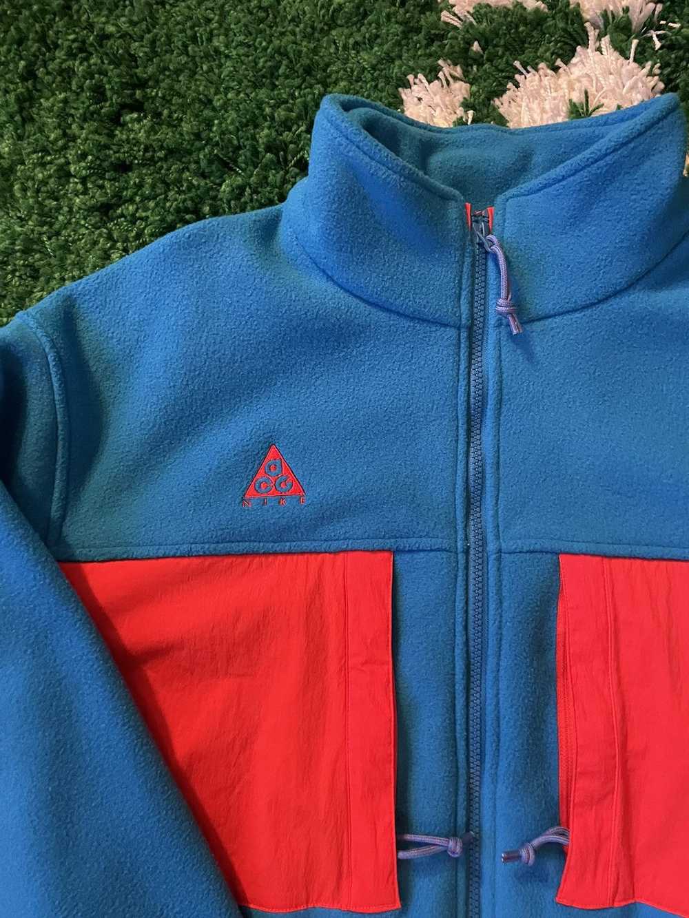 Nike ACG Micro Fleece Zip Up (Blue/Red) - image 2