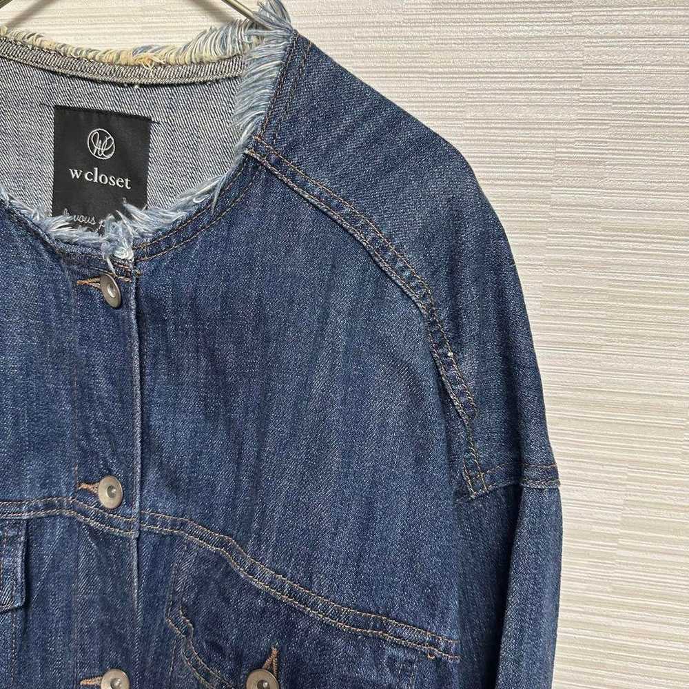 Double closet no-collar denim jacket oversized F - image 2