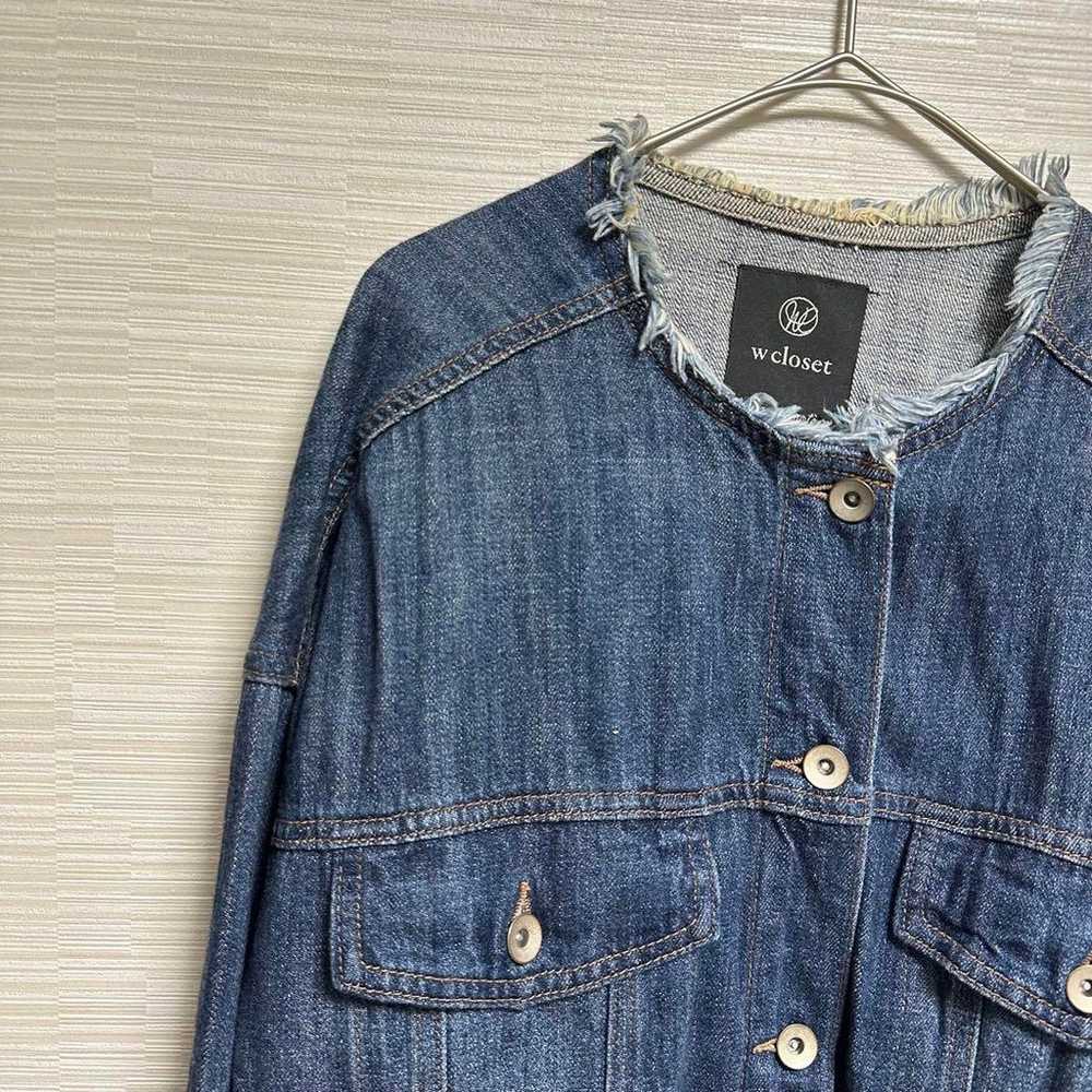 Double closet no-collar denim jacket oversized F - image 5