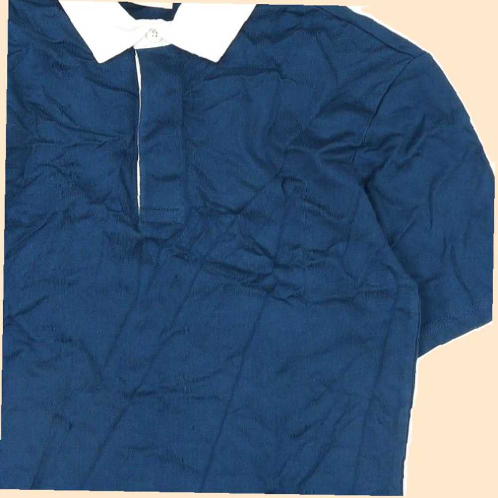 Vintage Authentic Mens Polo Shirt in Blue Hue Mad… - image 5